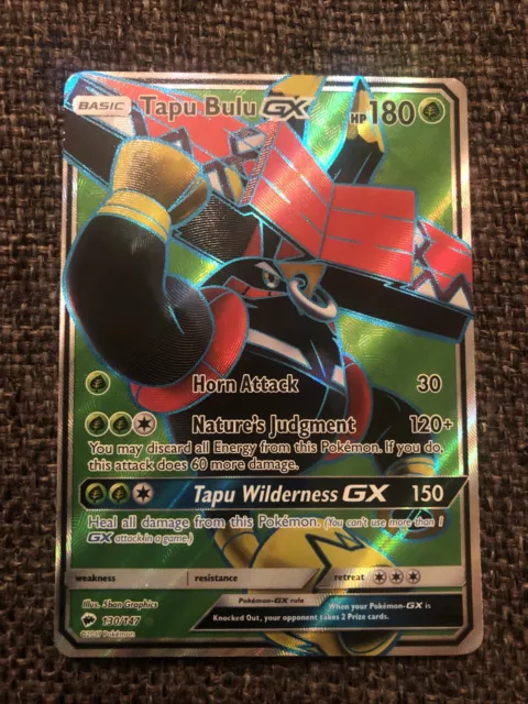 Pokemon Card Tapu Bulu GX 130/147 Burning Shadows Full Art Near Mint Ultra Rare