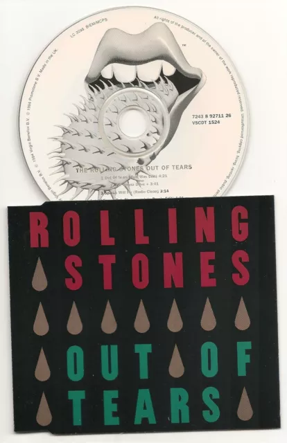 Rolling Stones Out Of Tears 4 Track Picture Cd Single 1994