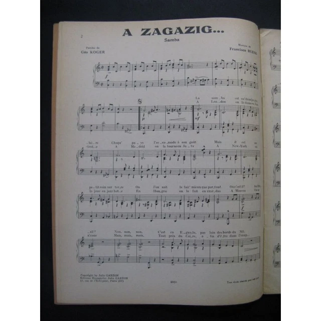 Sambas Album 2e Volume 12 pièces Piano ou Accordéon 1951 4