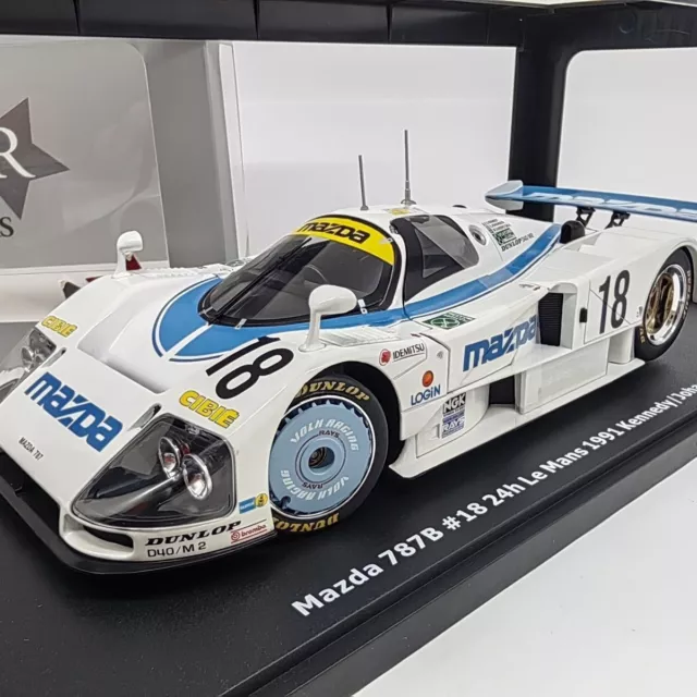 CMR 1/18 787B#18 24H LEMANS 1991 Mazda 24LM Legierung Rennauto Modell Sammler