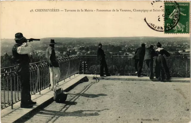 CPA AK CHENNEVIERES Terrasse de la Mairie Panoramas de La VARENNE (671825)
