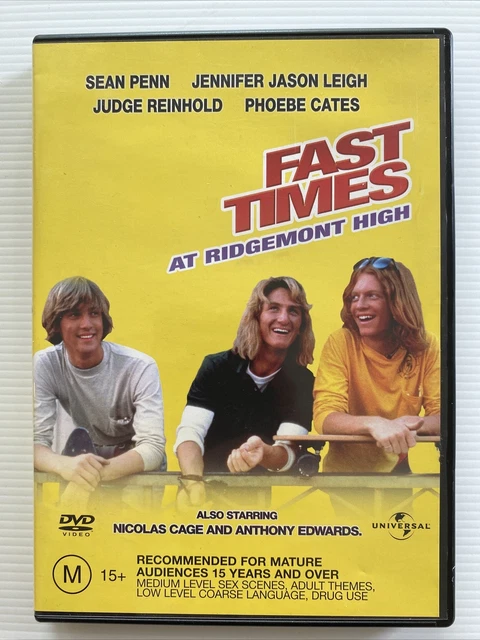 DVD - FAST TIMES AT RIDGEMONT HIGH (1982) Region 4 - Sean Penn - Phoebe ...
