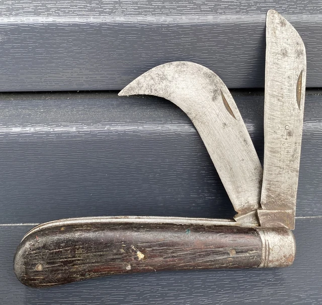 Couteau Pliant Pradel SNCF – Véritable Couteau De Poche Vintage – Manche Bois
