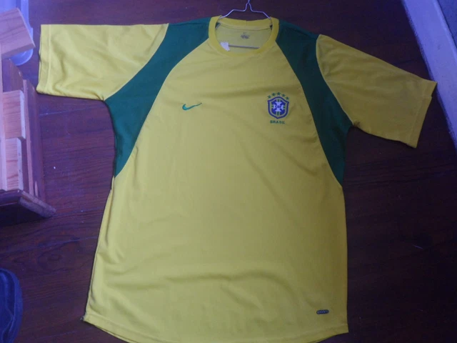 Maillot Vintage Brésil VEGAS - Domicile Jaune, #13, 3 étoiles - Made In Brasil - Taille XL