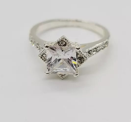 Avon Ring THIS IS LOVE Engagement only Size 9 Silver tone 2016 Avon #25