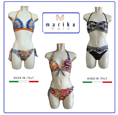 Costumi da bagno donna due pezzi bikini reggiseno imbottito ,brasiliana o slip
