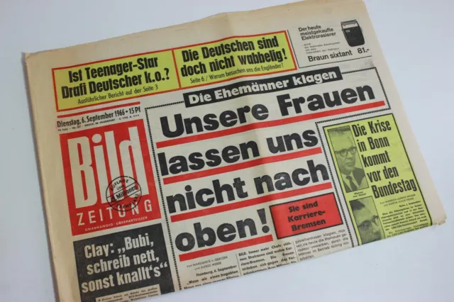 BILDzeitung 06.09.1966 September 6.9.1966 Geschenk Geburtstag 54. 55. 56. 57.