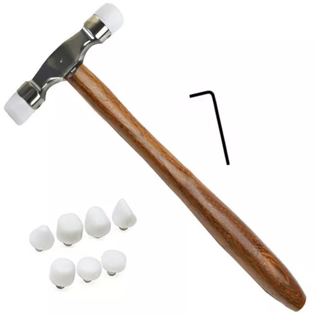 Nylon Hammer Heads Soft Touch 9 Face Plastic Tipped Jewelry Metal Forming Tool