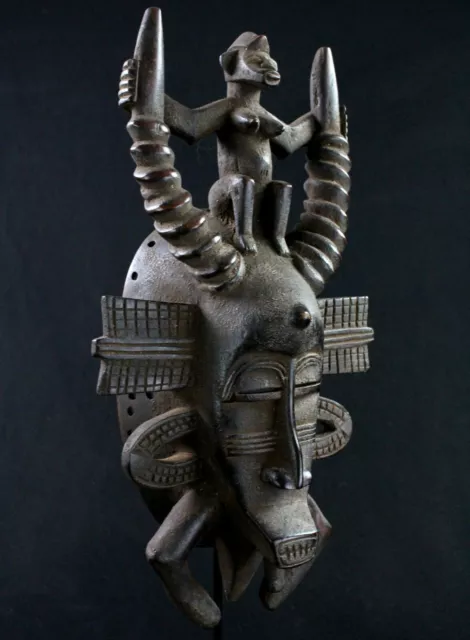 Art Africain Afrique - Masque Kpelie Senoufo - Senufo African Mask - 38 Cms ++++