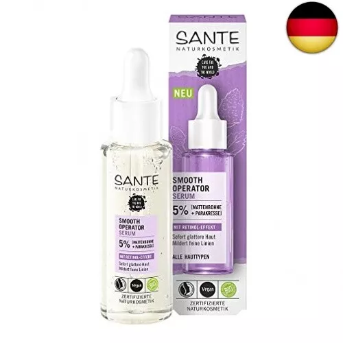 SANTE Naturkosmetik Anti Aging Serum mit Retinol-Effekt, Gesichtsserum gegen