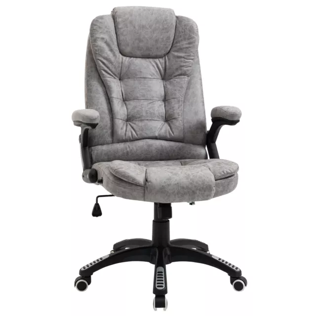 Vinsetto High Back Home Office Chair Swivel Microfibre Fabric Desk Chair, Grey