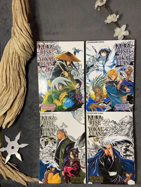 "Nura: Rise of the Yokai Clan" Volume 1-4 Intro Manga Lot! FREE Shipping!