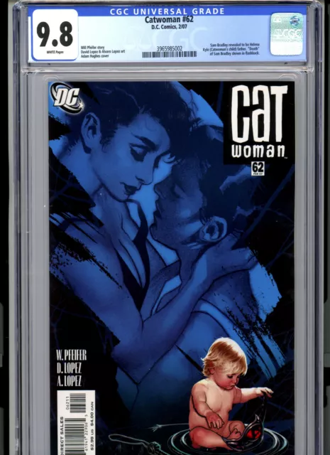 Catwoman #62 (2007) DC CGC 9.8 White Adam Hughes Cover