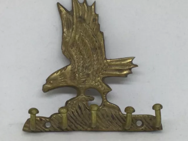 Vintage Solid Brass Eagle Key Jacket Wall Holder Hanger Hook India