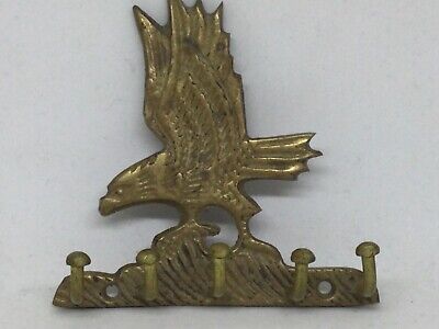 Vintage  Solid Brass Eagle Key  Jacket Wall Holder Hanger Hook India, A1