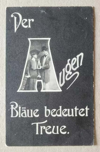 447 AK Postkarte Liebes Alphabet 1907 gelaufen historisch vor 1945