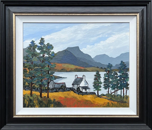 David Barnes (1942-2021) Aceite Pintura Del Norte Arte Original - Gales Apaisado