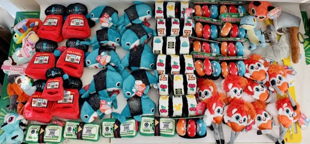 HUGE NWT Bark Box Dog Toy Lot of 54 Pieces ALL SIZES Casino Ice Cream Jurassic +