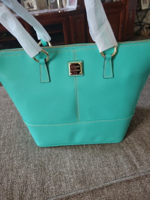 Dooney & Bourke Saffiano tobi  tote  turquoise