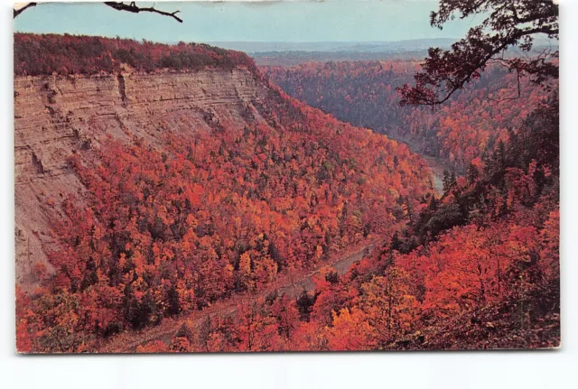Letchworth State Park Genesee River Gorge Castile NY Chrome Postcard Unposted