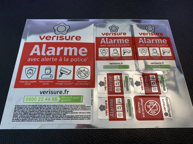 Autocollants Alarme GPS - Lot De 4 - Vinyle Résistant Aux Intempéries - 8x4 Cm - Pour Vélo, Moto, Voiture