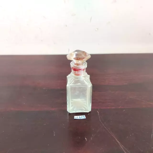 1930s Vintage Old Clear Glass Perfume Bottle Decorative Collectible Props G629