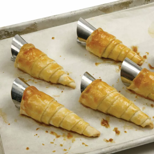 Norpro 6pc Stainless Steel Pastry Cream Horn Baking Mold Set - Dessert Forms 3