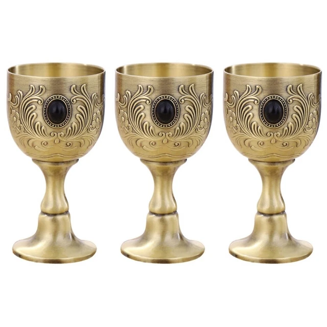 3x Martini Glasses King' Royal Chalice Wine Chalice