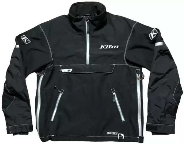 Klim Jacket Mens M Black Gray PowerXross Pullover Snowmobile Anorak Waterproof