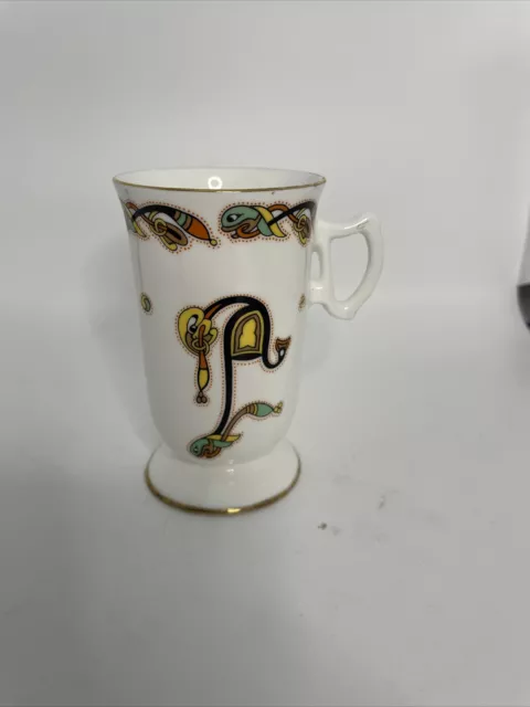 Royal Tara Coffee Cups Fine Bone China Galway Ireland Footed with gold trim 8 oz