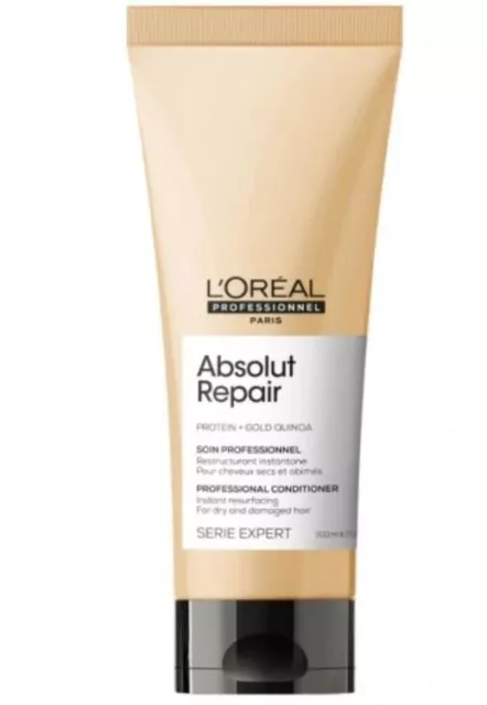 L'OREAL Absolut Repair Protein + Gold Quinoa Conditioner | Dry, Damaged Hair