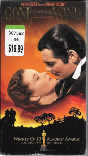 Mgm Gone With The Wind (1939) , Clark Gable, Vivien Leigh, Best Picture, New Vhs