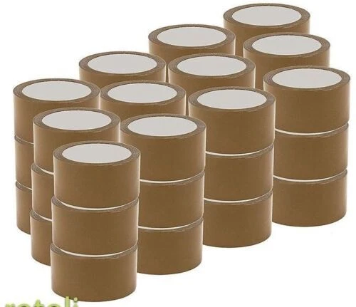 Waytex Nastro Adesivo Da Imballaggio Pro Bianco: 18 Rotoli Silenziosi, 66m X 50mm, Spessore 50 Micron