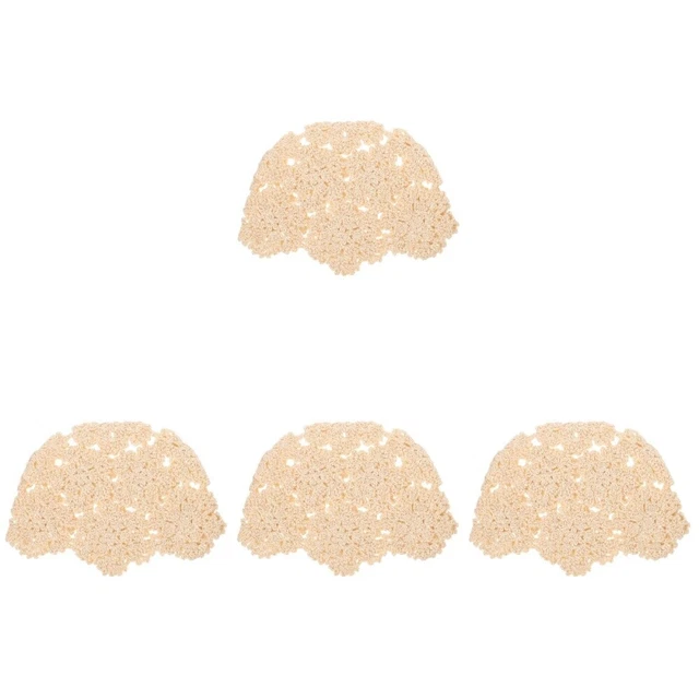 4 PCS Chapeau Au Crochet Pour Femme Fait À La Main Printemps Et Été