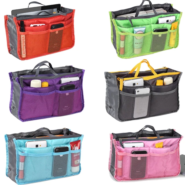 WOMEN LADY TRAVEL Insert Handbag Organiser Purse Large Liner Organizer