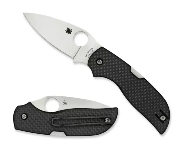 Spyderco Knives Chaparral Lockback Carbon Fiber Black G10 CTS XHP Steel C152CFP