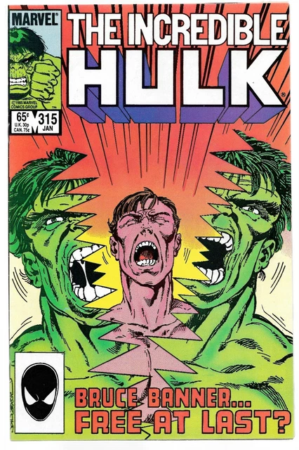 Incredible Hulk #315 (01/1986) Marvel Comics John Byrne Story & Cover
