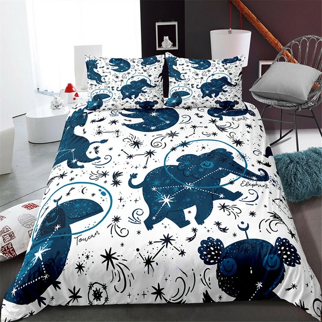 CUTE ELEPHANT SINGLE/DOUBLE/QUEEN/KING Size Bed Doona/Duvet/Quilt Cover