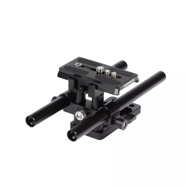 CAMVATE Quick Release Manfrotto Baseplate & 15mm LWS Dual Rod Supporting System