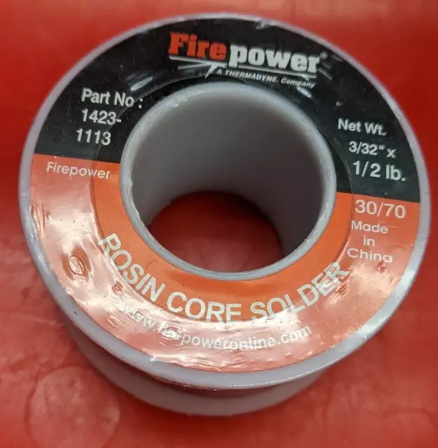 New Fire Power ROSIN Core Solder 3/32" X 1/2 Lbs-  1423-1113- Free Shipping