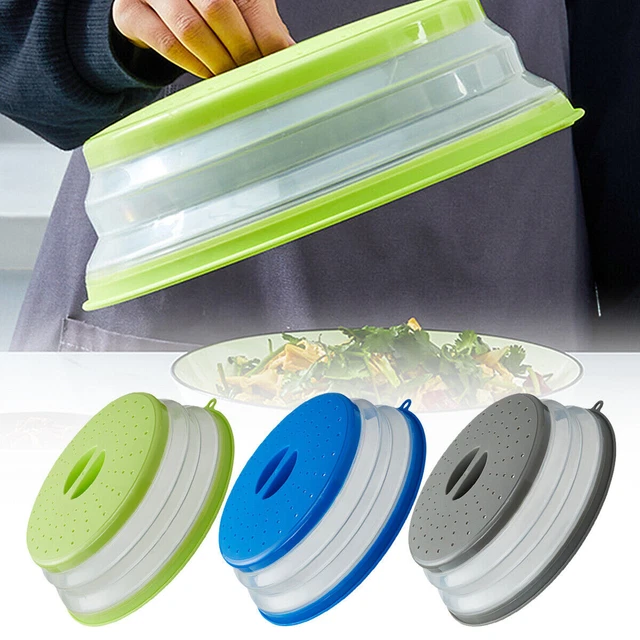Collapsible Microwave Food Plate Cover Vented Splatter Protector Guard Lid Safe