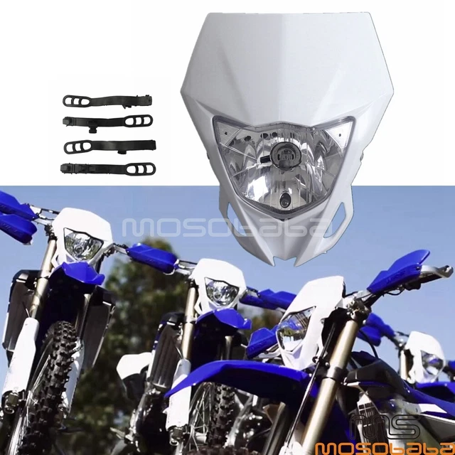 Enduro Motorcycle Headlight White Head Lamp Bulb For YAMAHA WR YZ WRF 250 450 XT