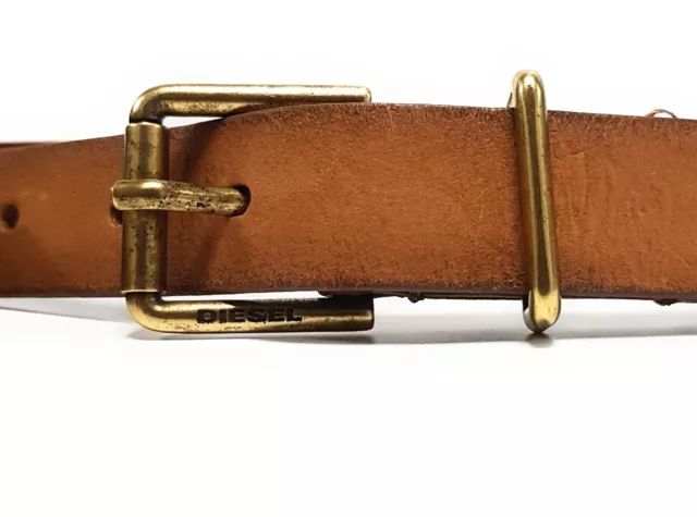 Cintura di design pelle diesel con borsa BOCKET Leather Belt Cintura 85 cm #39 2