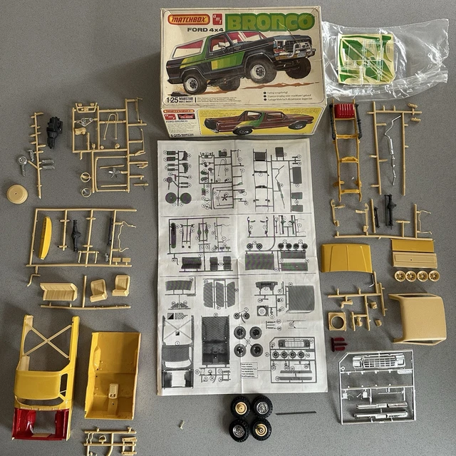 MATCHBOX MODEL FORD Bronco 4x4 PK-4629 1979 1/25 Plastic Kit Lesney ...