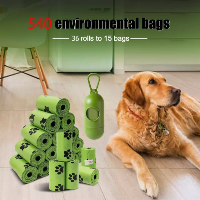 540 Poo Bags Dog Cat Strong Large Dog Poo Bag refill Environmental Friendly New