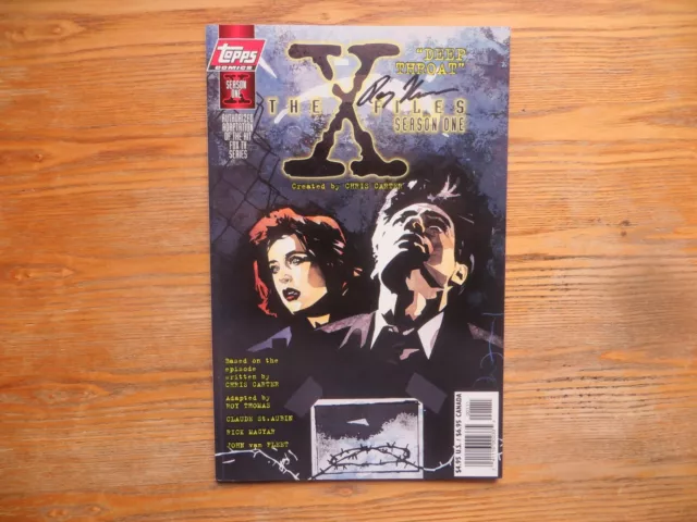 1997 Topps The X Files Season One, Deep Throat Signed Roy Thomas, With Poa