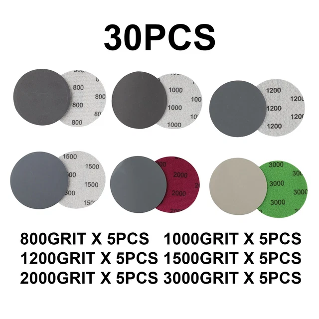 100 Dischi Abrasivi 125mm Grana 400 Con 8 Fori – Carta Vetrata Con Attacco Hook & Loop Per Levigatrice Orbitale