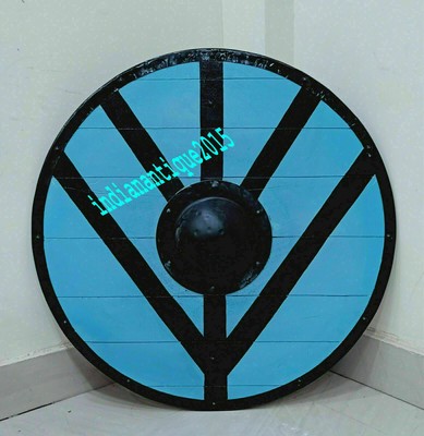 Armatura medievale in legno 24" Viking SCUDO rotondo completamente funzionale Armor Shield 