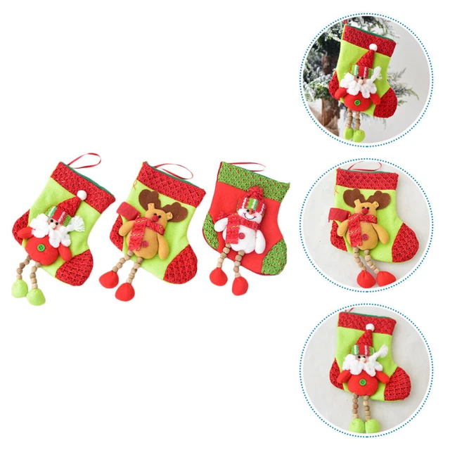 3 piezas medias de Navidad bolsas de Navidad regalo para fiesta de Navidad