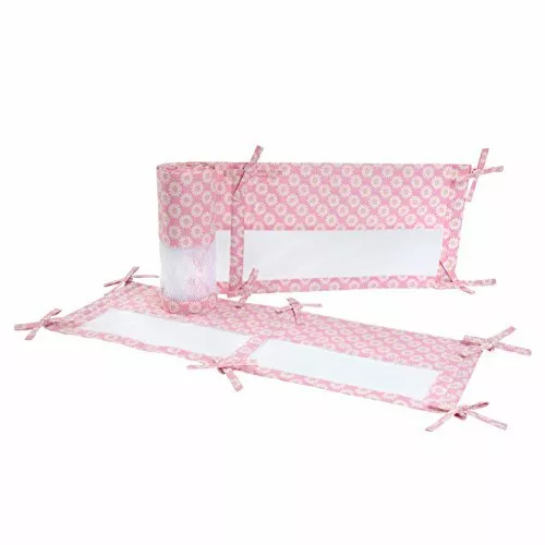 Carter's Jungle Collection Secure-Me Crib Liner, Pink , 4 Count (Pack of 1)
